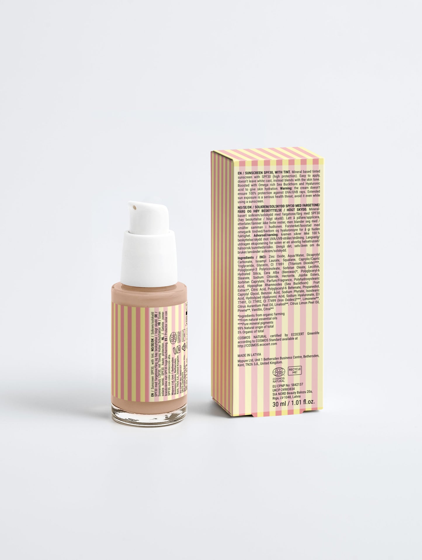 Sunscreen SPF30, with tint