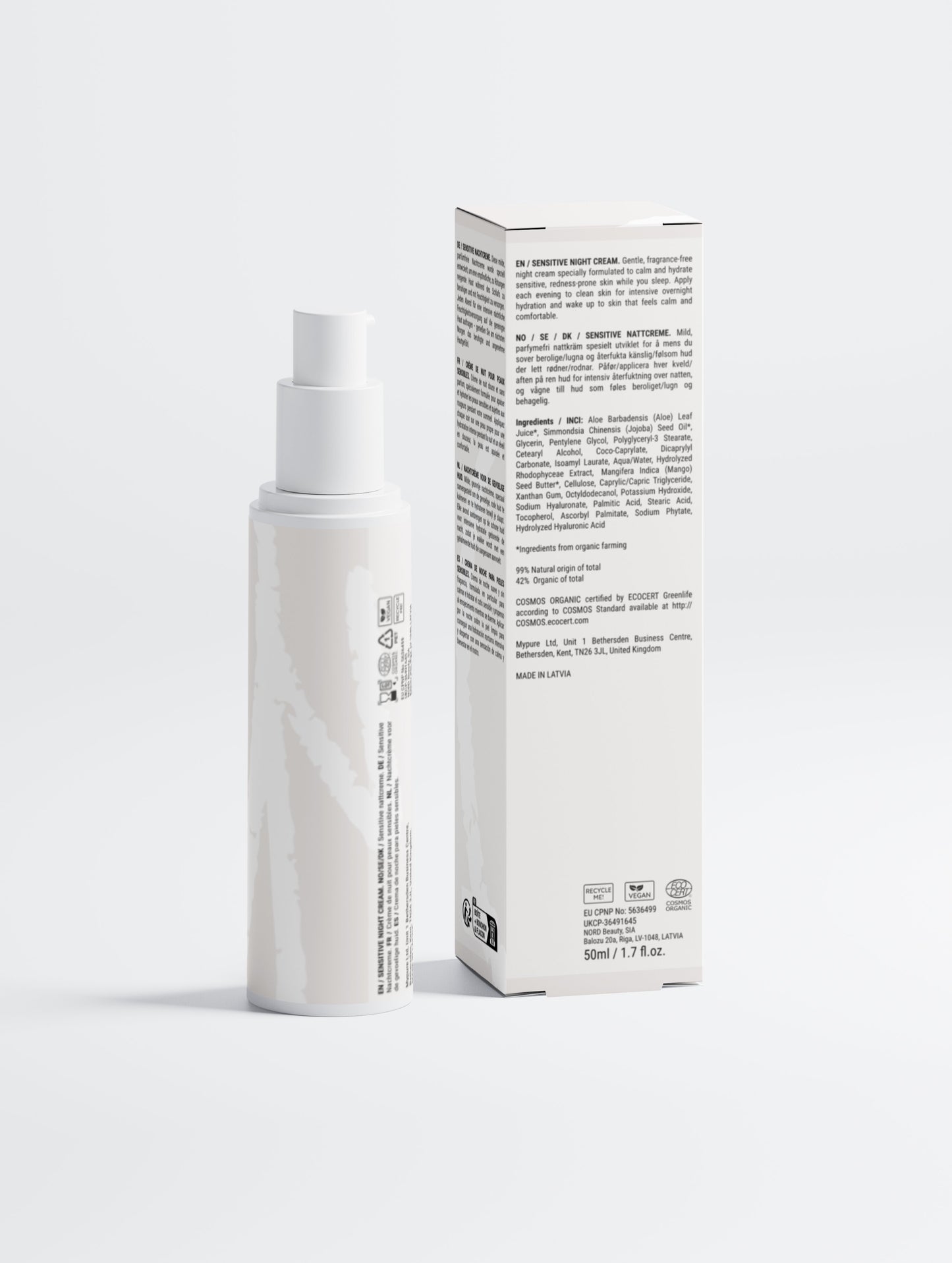 Sensitive Skin Overnight Cream, Fragrance-Free